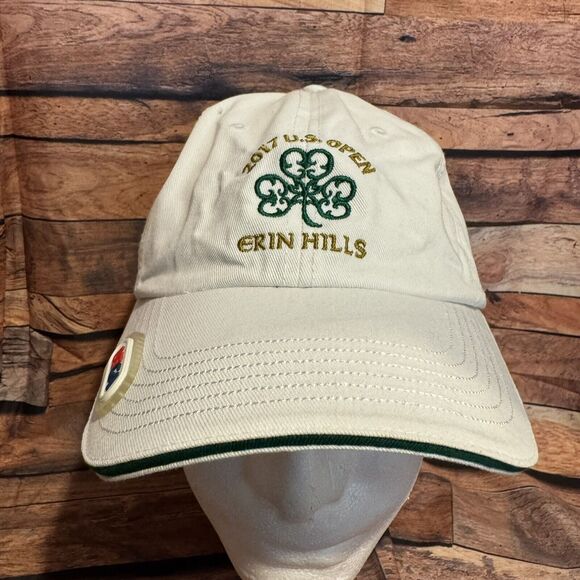 2017 US Open Hat White Adjustable Erin Hills Adjustable Strap Back Golf Cap - Picture 1 of 7